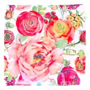 Pastel Pink & Yellow Roses Luncheon Paper Napkins, 20ct